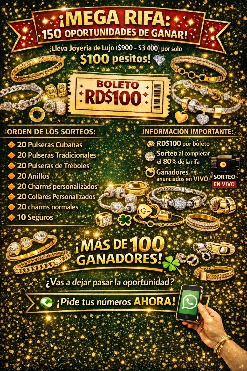 ✨ MEGA RIFA: ¡150 OPORTUNIDADES DE GANAR! ✨
